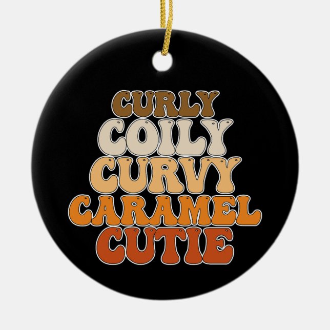 Junttonde Curvy Caramel Cutie Julgransprydnad Keramik (Framsidan)
