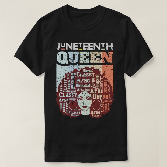 Junttonde drottningen Melanin. Amerikanska kvinnor T Shirt (Design framsida)