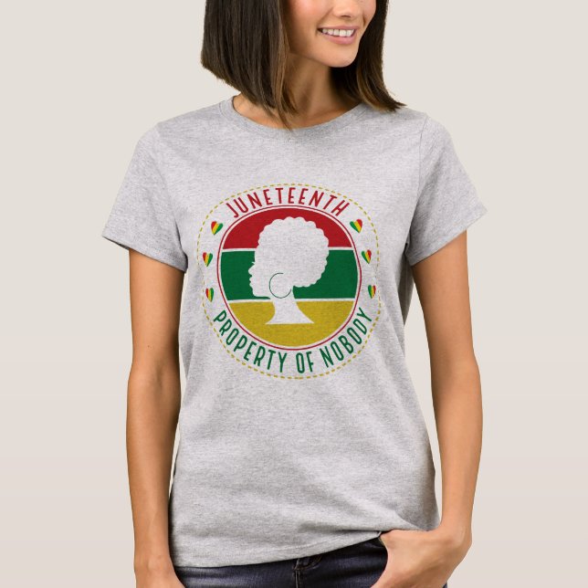 Junttonde Egendom av ingen - Svart historia T Shirt (Framsida)