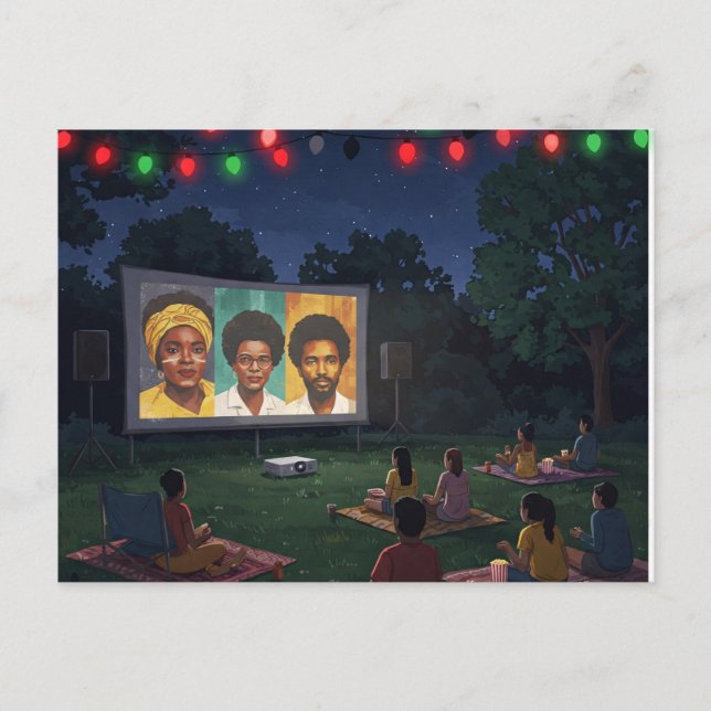 "Junttonde filmnatten - artiklar som spelar roll." Vykort (Framsida)