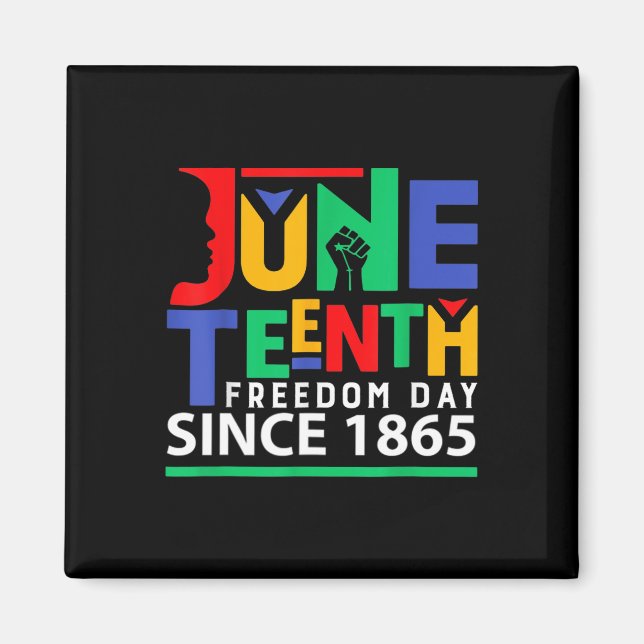 Junttonde firandet Black Freedom Funny Women Manar Magnet (Framsidan)