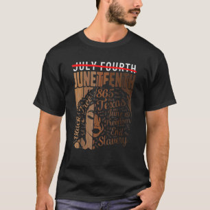 Junttonde Flagga Blm Afro Kvinnor 19 1865 Afrika T Shirt