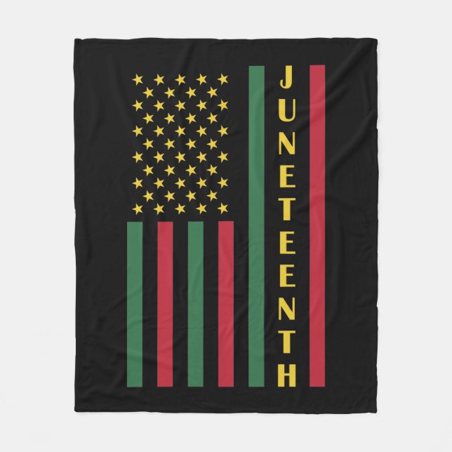 Junttonde Frihet Firande USA Amerikanska Flagga Fleecefilt (Framsidan)
