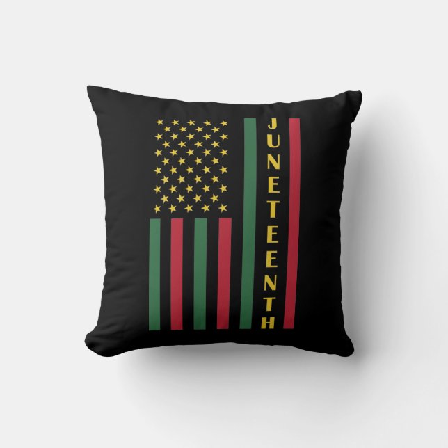 Junttonde Frihet Firande USA Amerikanska Flagga Kudde (Framsida)