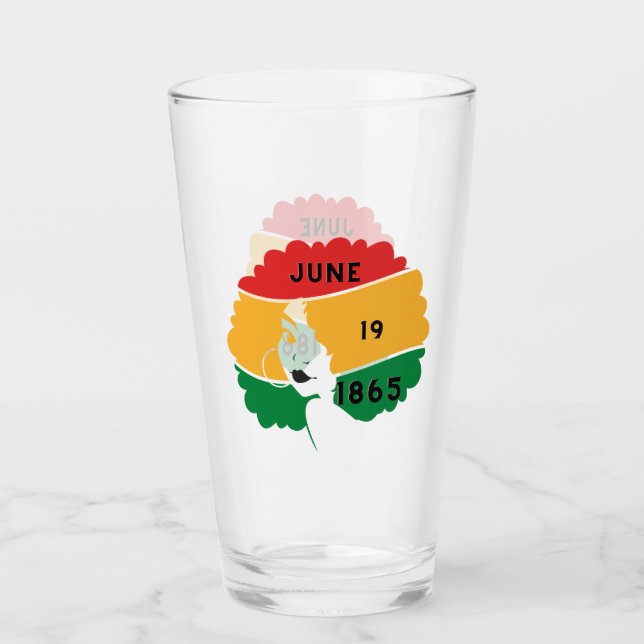 Junttonde glaset - Afro Woman Glaskopp (Framsida)