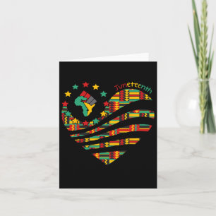 Junttonde Heart Black History Afro American Afric Kort