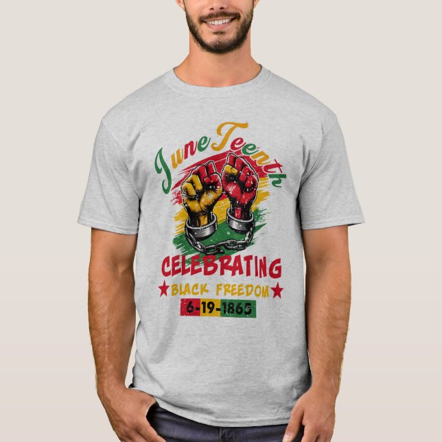 Junttonde, högtidlig svart frihet t shirt (Framsida)