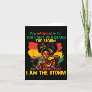 Junttonde jag är Storm Black Women Black Hist Kort
