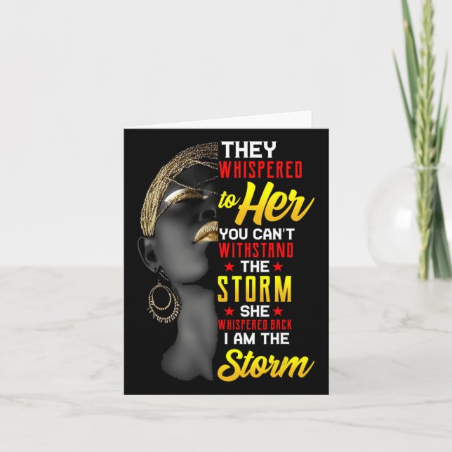 Junttonde jag är Storm Black Women Black Hist Kort (Framsida)