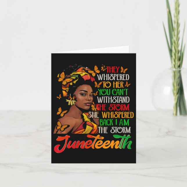 Junttonde jag är Storm Black Women Black Hist Kort (Framsida)