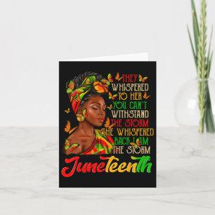 Junttonde jag är Storm Black Women Black Hist Kort