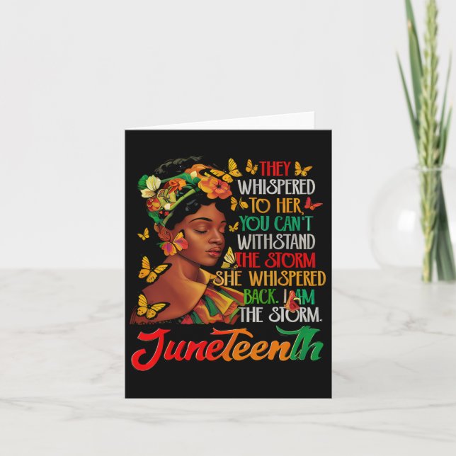 Junttonde jag är Storm Black Women Black Hist Kort (Framsida)