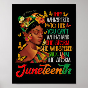 Junttonde jag är Storm Black Women Black Hist Poster