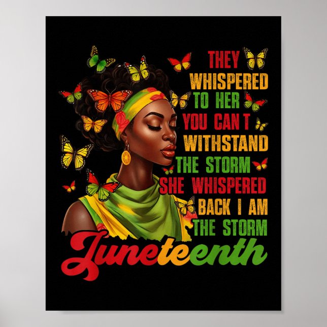 Junttonde jag är Storm Black Women Black Hist Poster (Framsidan)