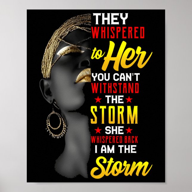 Junttonde jag är Storm Black Women Black Hist Poster (Framsidan)