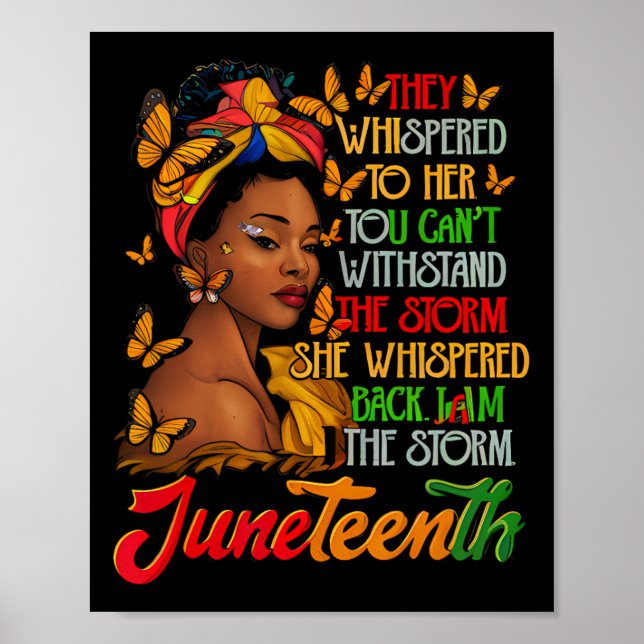 Junttonde jag är Storm Black Women Black Hist Poster (Framsidan)