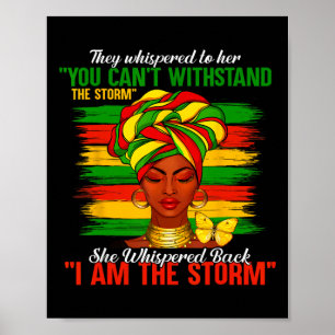 Junttonde jag är Storm Black Women Black Hist Poster