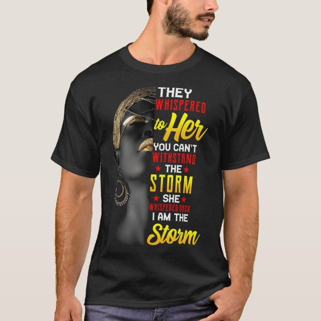 Junttonde jag är Storm Black Women Black Hist T Shirt (Framsida)