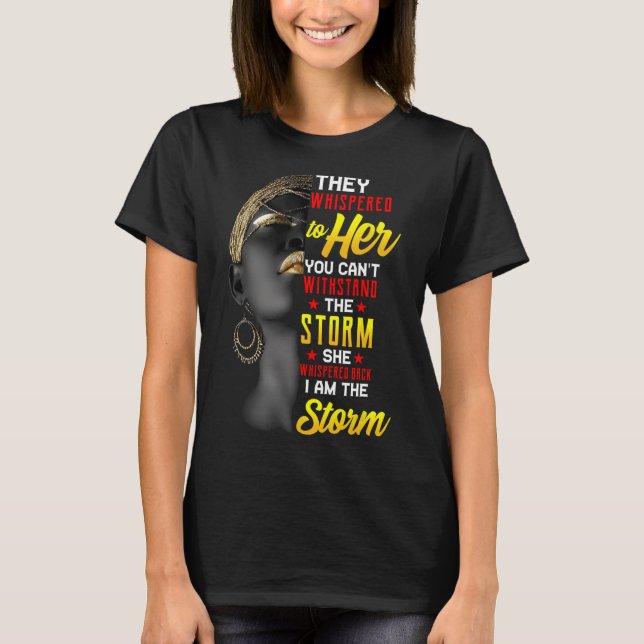 Junttonde jag är Storm Black Women Black Hist T Shirt (Framsida)