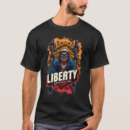 Junttonde "LIBERTY" över nödlidande brutna kedjor T Shirt