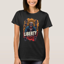 Junttonde "LIBERTY" över nödlidande brutna kedjor T Shirt