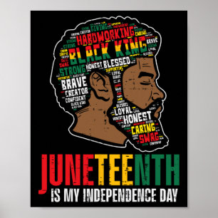 Junttonde min Independence day afrikansk svarta Ku Poster