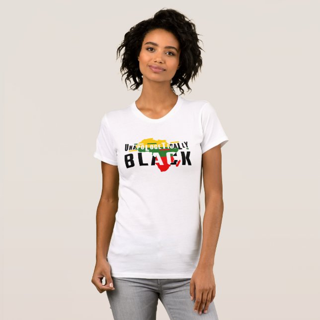 Junttonde - opologetiskt svart - över Afrika  T Shirt (Hel framsida)