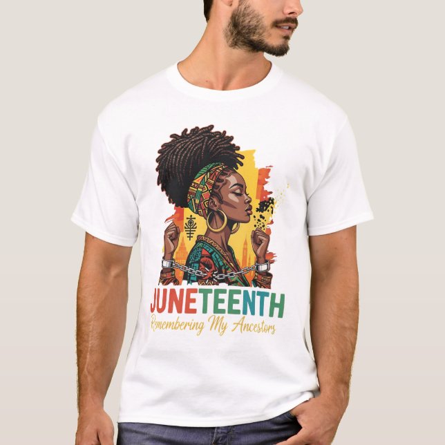 Junttonde - påminnelse om min förfäder frihet t shirt (Framsida)