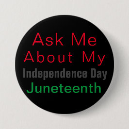 Junttonde Red Black Grönt US Black History Button Knapp