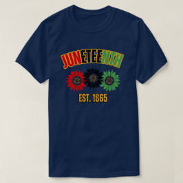 Junttonde Röda svarta Grönten Solblommor T Shirt
