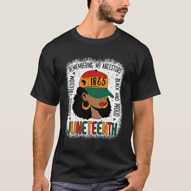 Junttonde Shirt Black Woman 2023 Bleached 1865 T Shirt (Framsida)