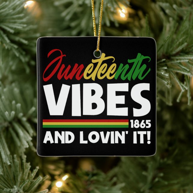 Junttonde Vibes - Frihetsdagen 1865 Svart historia Julgransprydnad Keramik (Träd)