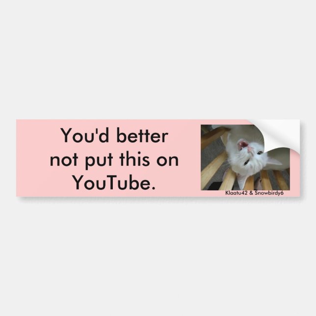 jupey1 bör du inte sätta denna på YouTube.,… Bildekal (Framsidan)