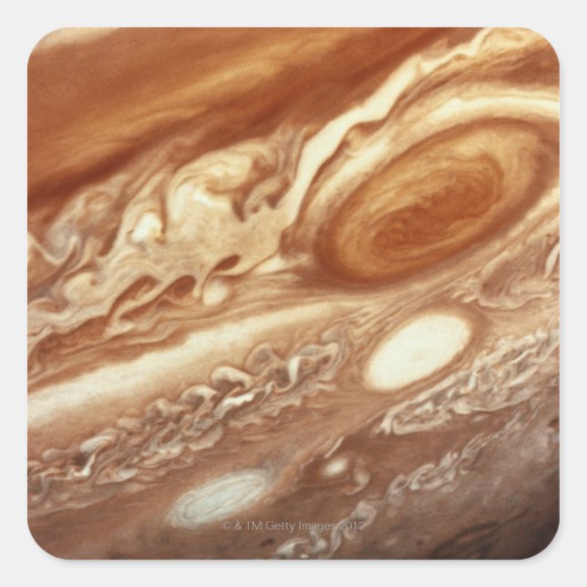 Jupiter 5 fyrkantigt klistermärke (Framsida)