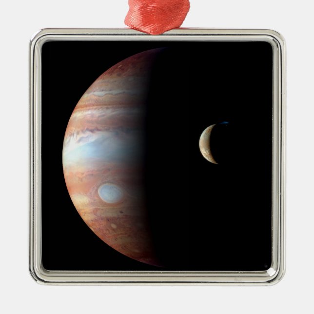 Jupiter 5th Planet med Cassini Solar System Julgransprydnad Metall (Framsidan)