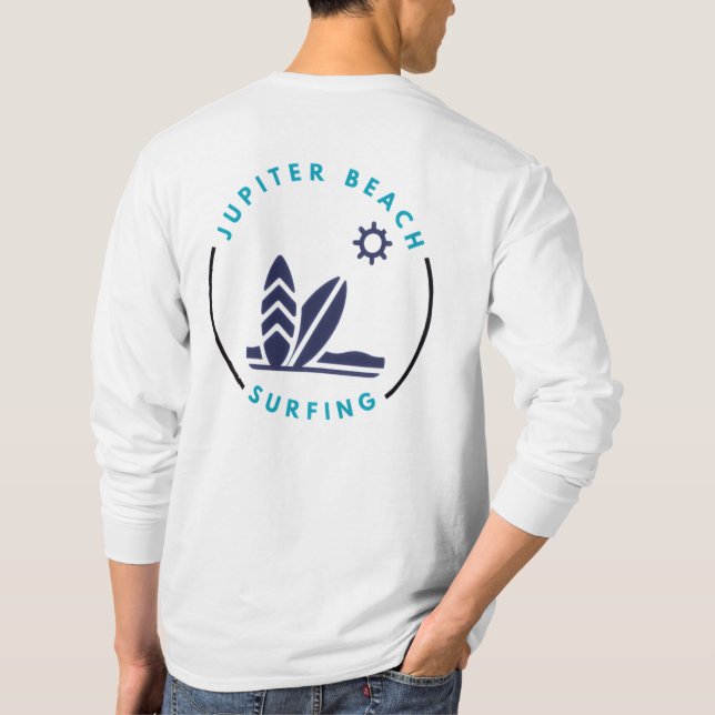 Jupiter Beach Florida Surfing T-Shirt (Baksida)