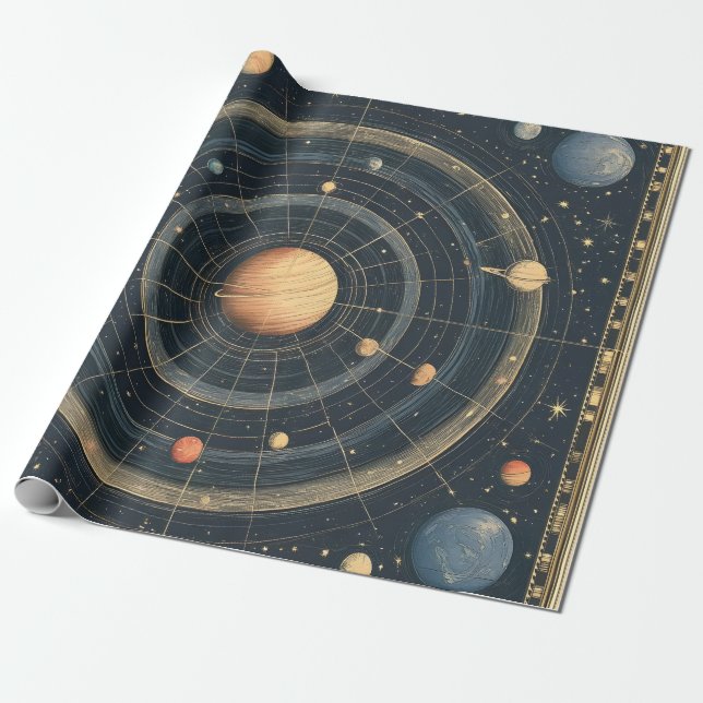 Jupiter-Center Celestial Chart Design (3) Presentpapper (Utrullad)