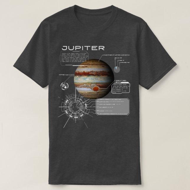 Jupiter Diagram T Shirt (Design framsida)