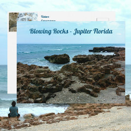 Jupiter Florida Blowing Rocks Fotografisk Vykort