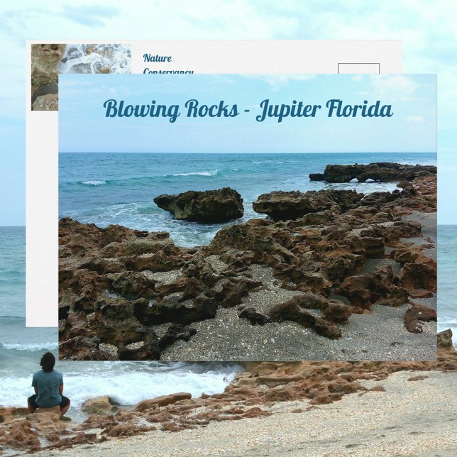 Jupiter Florida Blowing Rocks Fotografisk Vykort (Skapare uppladdad)