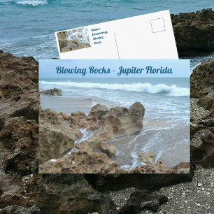 Jupiter Florida Blowing Rocks Fotografisk Vykort
