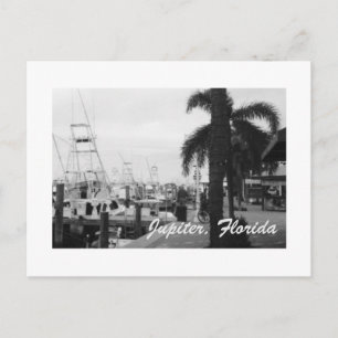 Jupiter, Florida Boat Dock-fotovykort Vykort