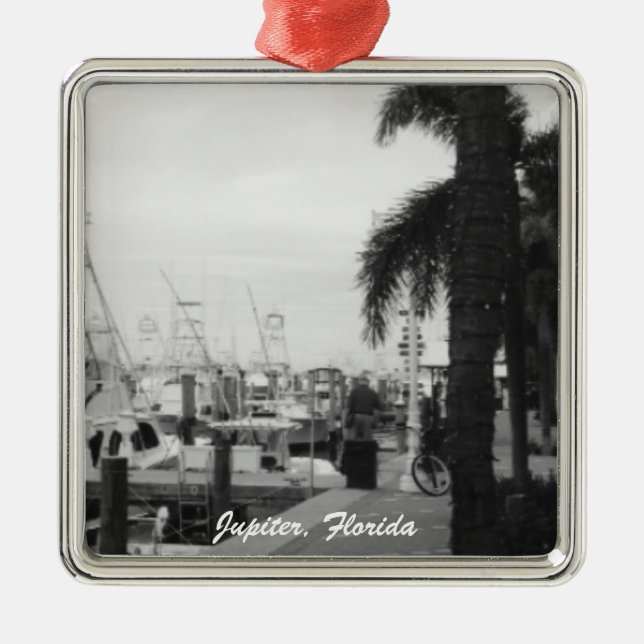 Jupiter, Florida Boat Dock jul Ornament (Framsidan)