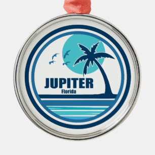 Jupiter Florida Handflatan Träd Birds Julgransprydnad Metall