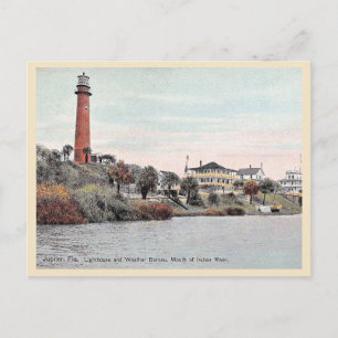 Jupiter Florida Lighthouse vintage Vykort