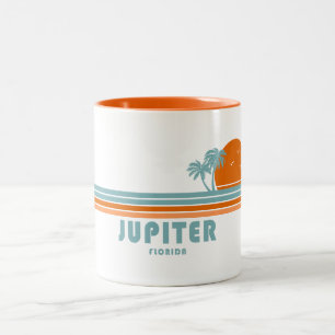 Jupiter Florida Sol Handflatan Träd Två-Tonad Mugg