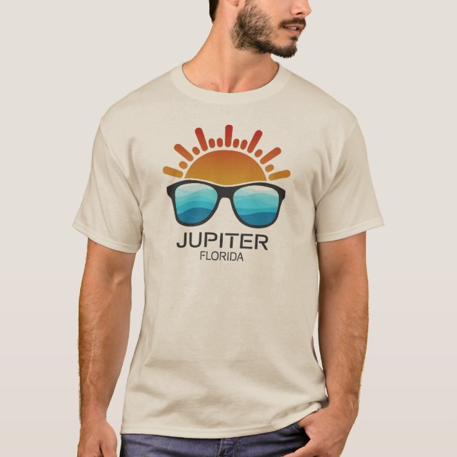 Jupiter Florida Sunglasses T Shirt (Framsida)
