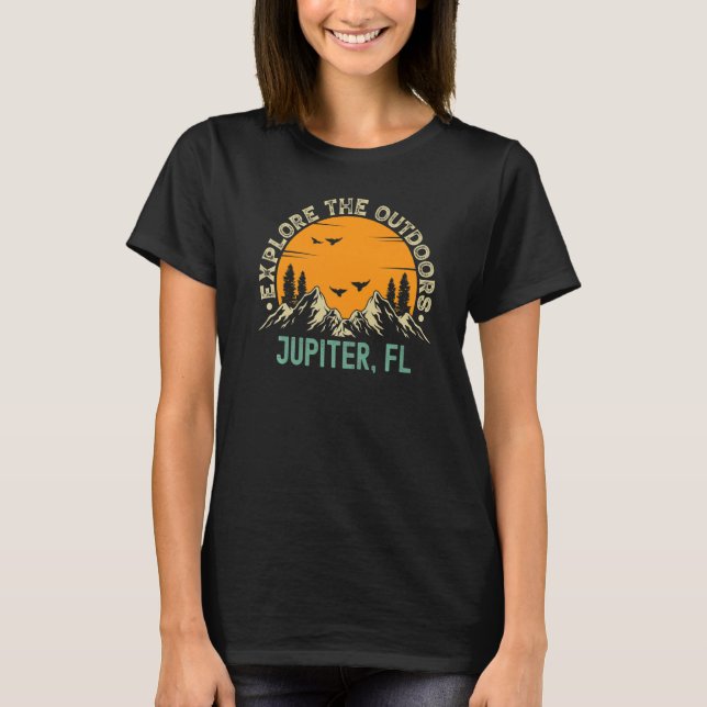 Jupiter, Florida - Utforska Utomhus Premium T Shirt (Framsida)