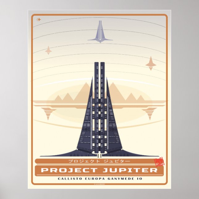 Jupiter för projektet Retro Futurism Poster (Framsidan)