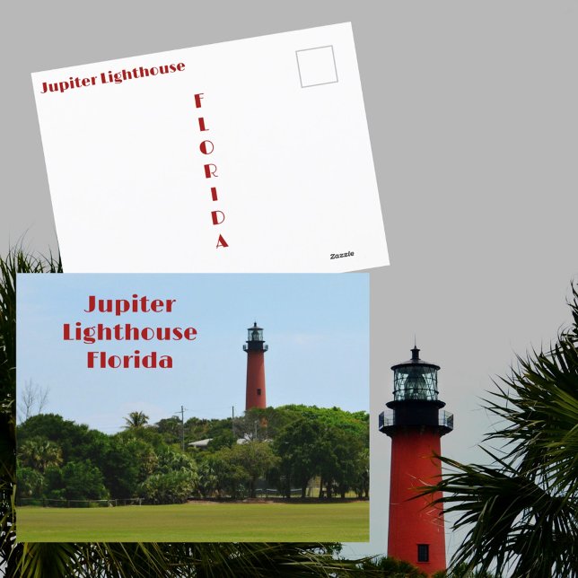 Jupiter fyr Florida Fotografisk Vykort (Skapare uppladdad)